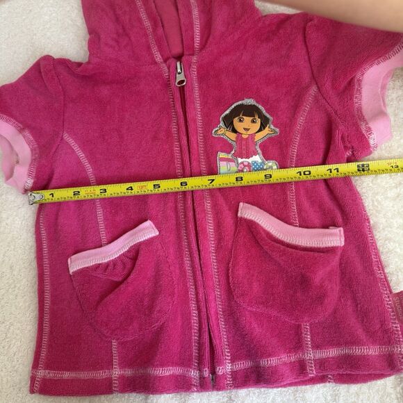 Dora the Explorer-Universal Studios-toddler Girl-Swim CoverUp-pink-pockets-3t/4t - Picture 11 of 11